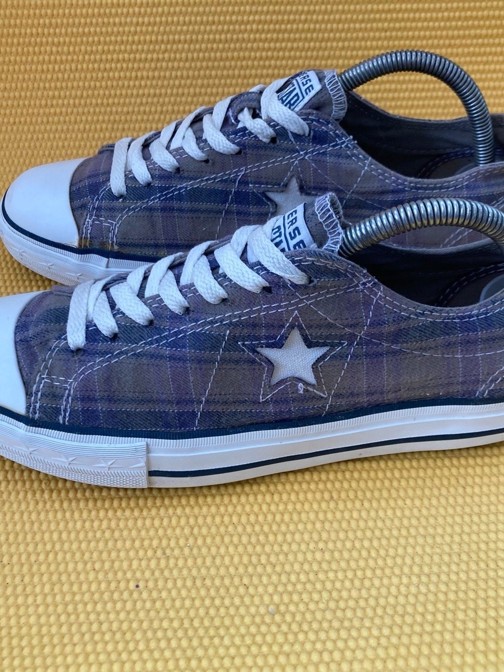 Converse All Star Plaid Sneakers Women's size 10 - Picture 2 of 10